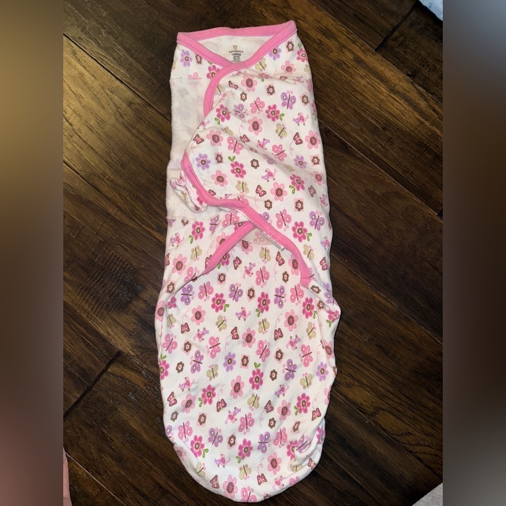 SwaddleMe White and Pink Baby Swaddle